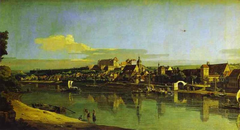 Bernardo Bellotto Pirna Seen from the Right Bank of the Elbe oil painting image